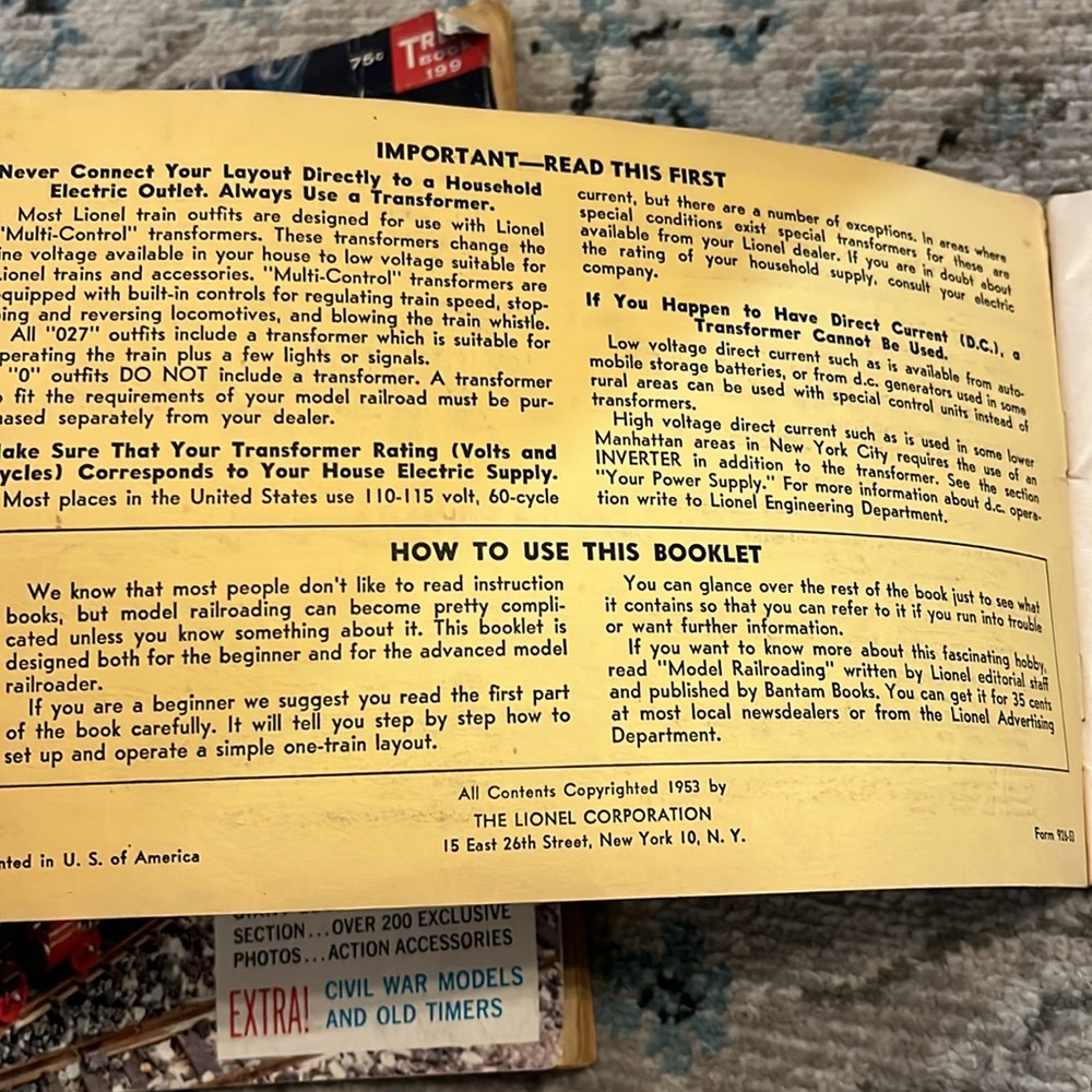 Vintage Train Instruction Books Collection 1950s Lionel & Gilbert American Flyer - Picture 4 of 16